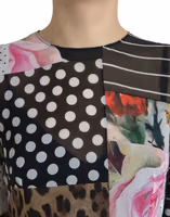 Multicolor Patchwork Floral Leopard Dress 4