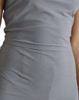 Gray Nylon Strapless Bodycon Jumpsuit Dress 4