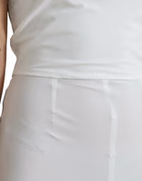 White Nylon Strapless Bodycon Jumpsuit Dress 5