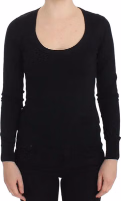 Black Cashmere Crewneck Sweater Pullover
