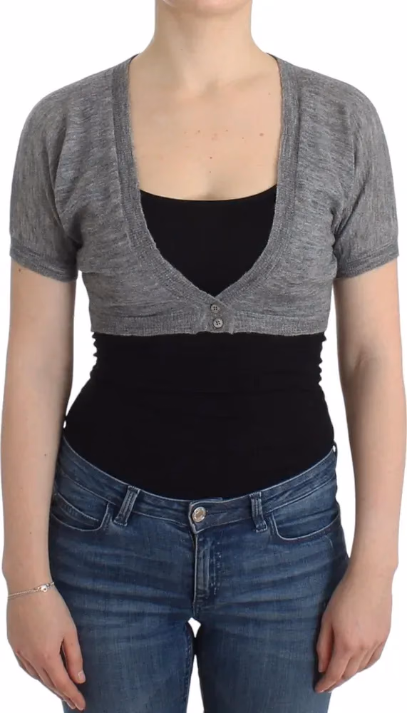 Lingerie Knit Gray Bolero Sweater Cardigan