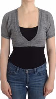 Lingerie Knit Gray Bolero Sweater Cardigan 1