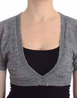 Lingerie Knit Gray Bolero Sweater Cardigan 5