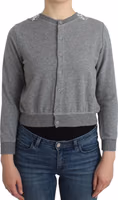 Lingerie Gray Lace Sweater Cardigan Top 1