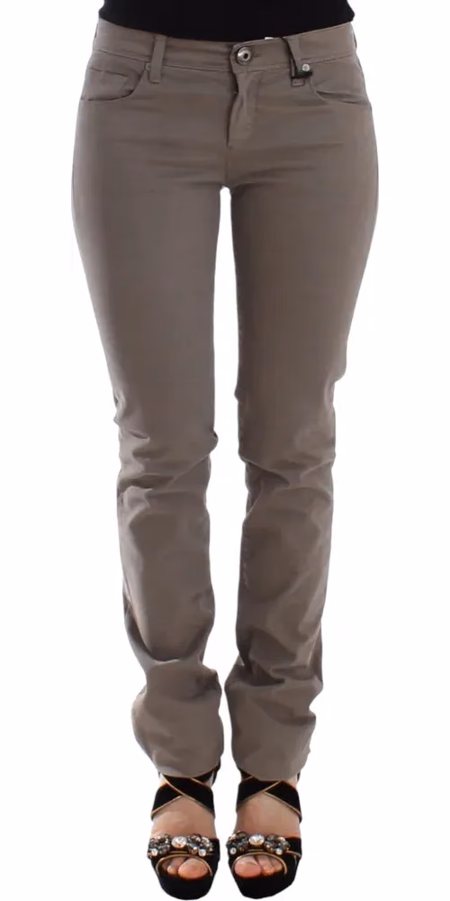 Taupe Beige Slim Jeans Denim Pants Skinny