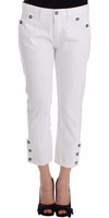 White Cropped Jeans Denim Pants Branded Capri 1