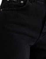 بنطال جينز أسود ممزق بخصر عالٍ من القطن المرن 4