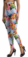 Multicolor Floral High Waist Leggings Pants 2