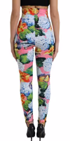 Multicolor Floral High Waist Leggings Pants 3