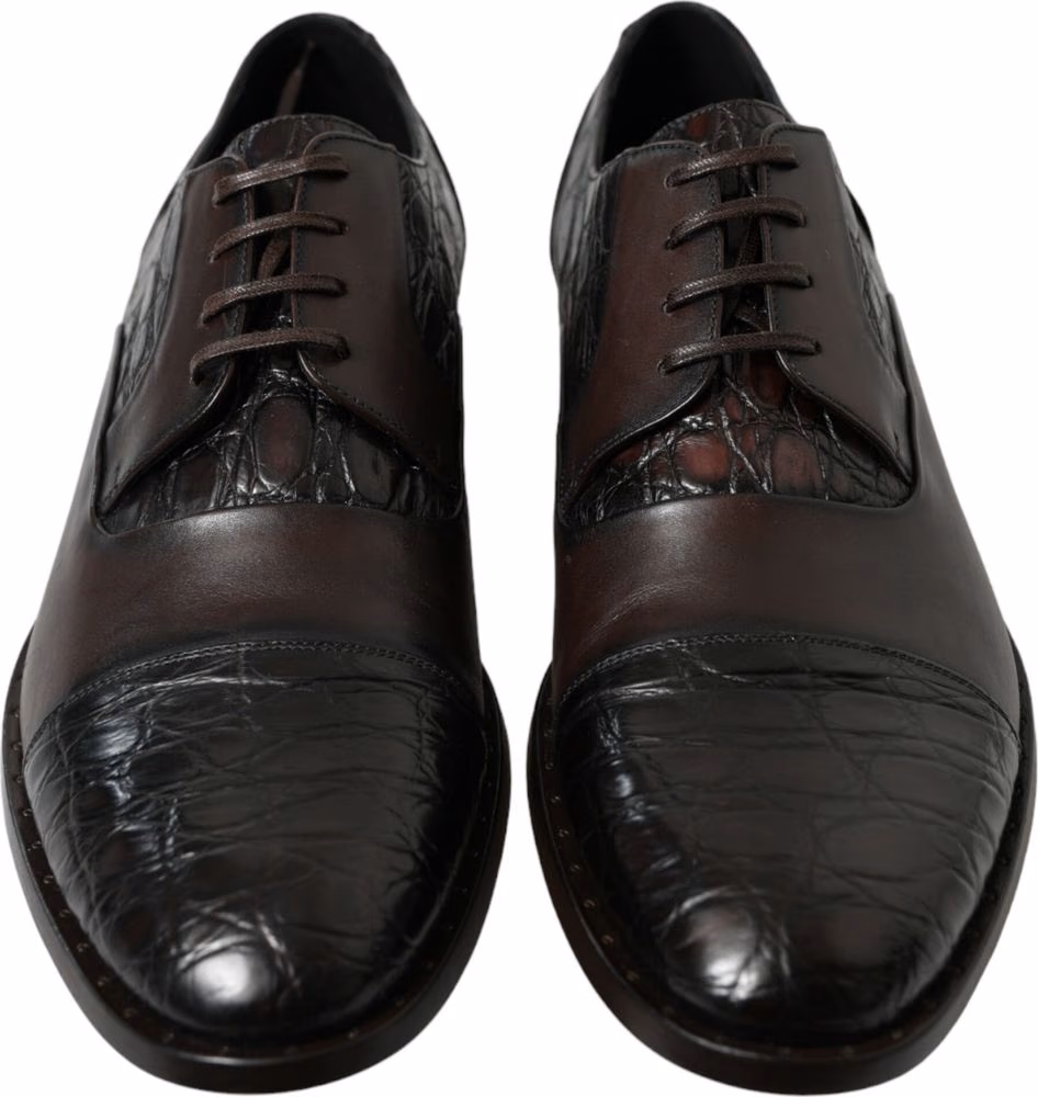 Brown Exotic Leather Formal Men Dress Shoes