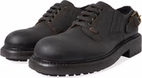 Brown Leather Lace Up Derby Men Dress Shoes 2