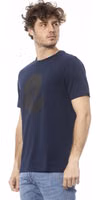 Blue Cotton Men's T-Shirt 2