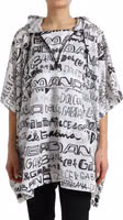 White Logo Print Hooded Blouson T-shirt Top 1