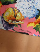 Multicolor Floral Long Sleeves Cropped Top 5