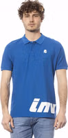 Blue Cotton Men Polo Shirt 1