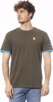 Green Cotton Men T-Shirt 1