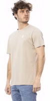 Beige Cotton Men T-Shirt 2