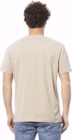 Beige Cotton Men T-Shirt 3