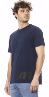Blue Cotton Men T-Shirt 2