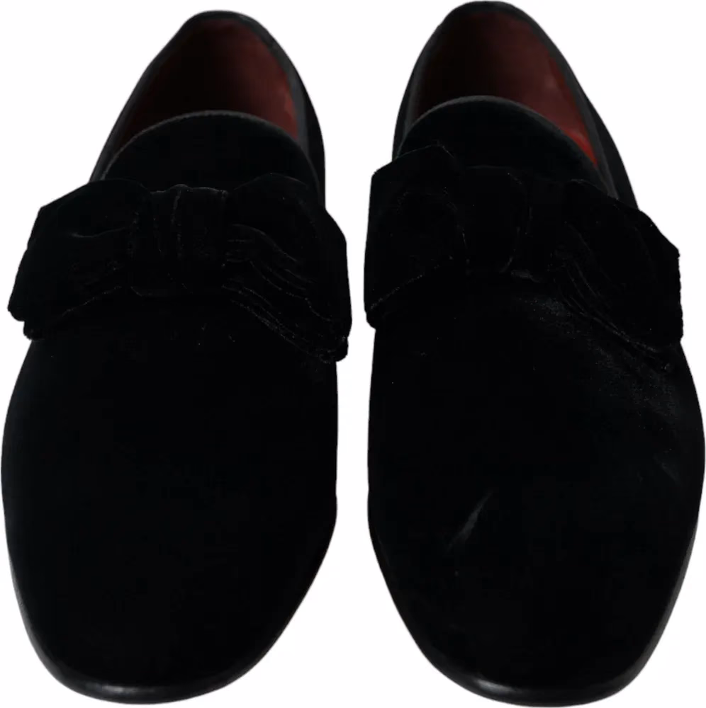 Black Velvet Loafers Formal Dress Shoes