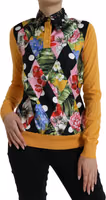 Multicolor Patchwork Cashmere Henley Sweater 2