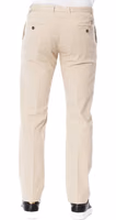 Beige Cotton Men Pants 3