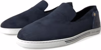 Blue Suede Caiman Loafers Saint Tropez Shoes 2