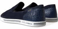 Blue Suede Caiman Loafers Saint Tropez Shoes 3