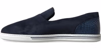 Blue Suede Caiman Loafers Saint Tropez Shoes 4