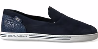 Blue Suede Caiman Loafers Saint Tropez Shoes 5