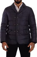 Blue Silk Goat Coat Blouson Winter Jacket 2