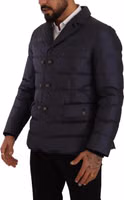 Blue Silk Goat Coat Blouson Winter Jacket 3
