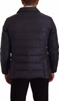Blue Silk Goat Coat Blouson Winter Jacket 4