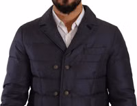 Blue Silk Goat Coat Blouson Winter Jacket 5