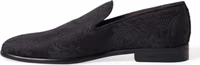Black Brocade Men Slip On Loafer Dress Shoes 4