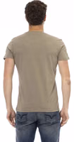 Green Cotton Men T-Shirt 3