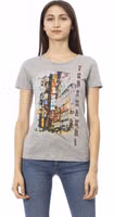 Gray Cotton Women T-Shirt 1