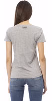 Gray Cotton Women T-Shirt 3