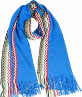 Blue Wool Men Scarf 1