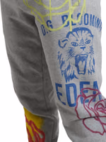 Gray Cotton Graffiti Sweatpants Jogger Pants 4