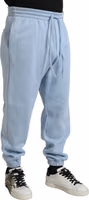 Light Blue Cotton Sweatpants Men Jogger Pants 2