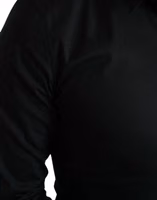 Black Cotton Stretch Slim Formal Dress Shirt 5