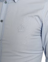 Sky Blue Cotton Men Formal GOLD Dress Shirt 5