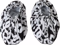 White Logo Print Nylon Slip On Flats Shoes 1