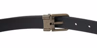 Black Suede Leather Gold Metal Buckle Belt 4