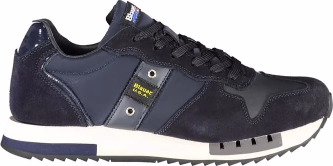 Blue Polyester Sneaker