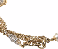 Blue Braided Gold Brass Chain Waist Belt 2