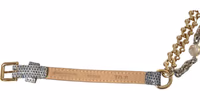 Blue Braided Gold Brass Chain Waist Belt 4