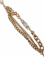 Blue Braided Gold Brass Chain Waist Belt 5