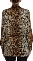 Brown Leopard Print Long Sleeves Blouse Top 3